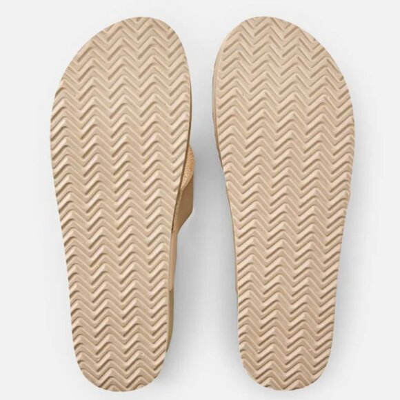 RIP CURL Surf Sandy Bloom NWT Sandals Tan Beige Flatform Platform Slipper 7 - Picture 1 of 4